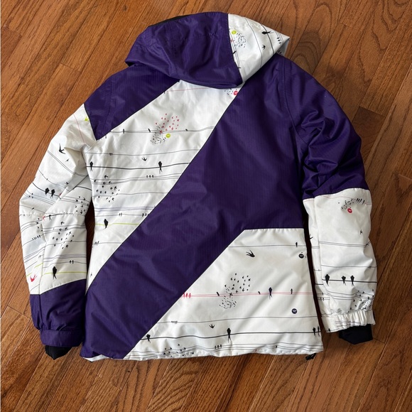 Rossignol Juniors' Ski Jacket White Purple Size 12 - Picture 2 of 12
